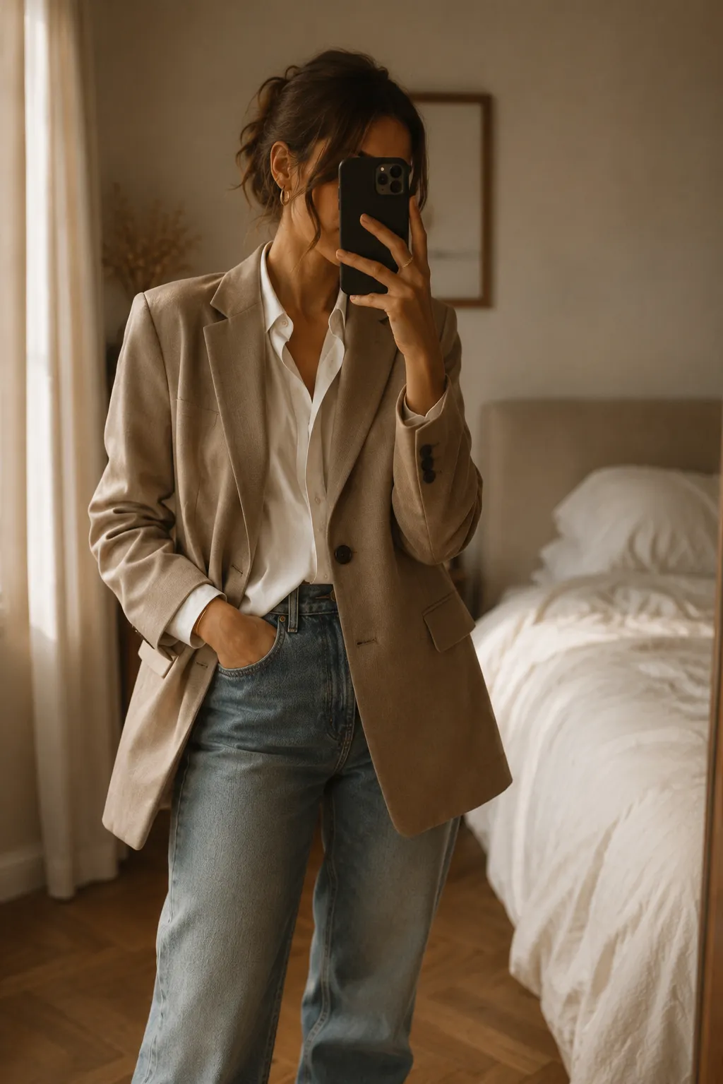 Dressing for in-between weather — Seasonal Edits outfit idea