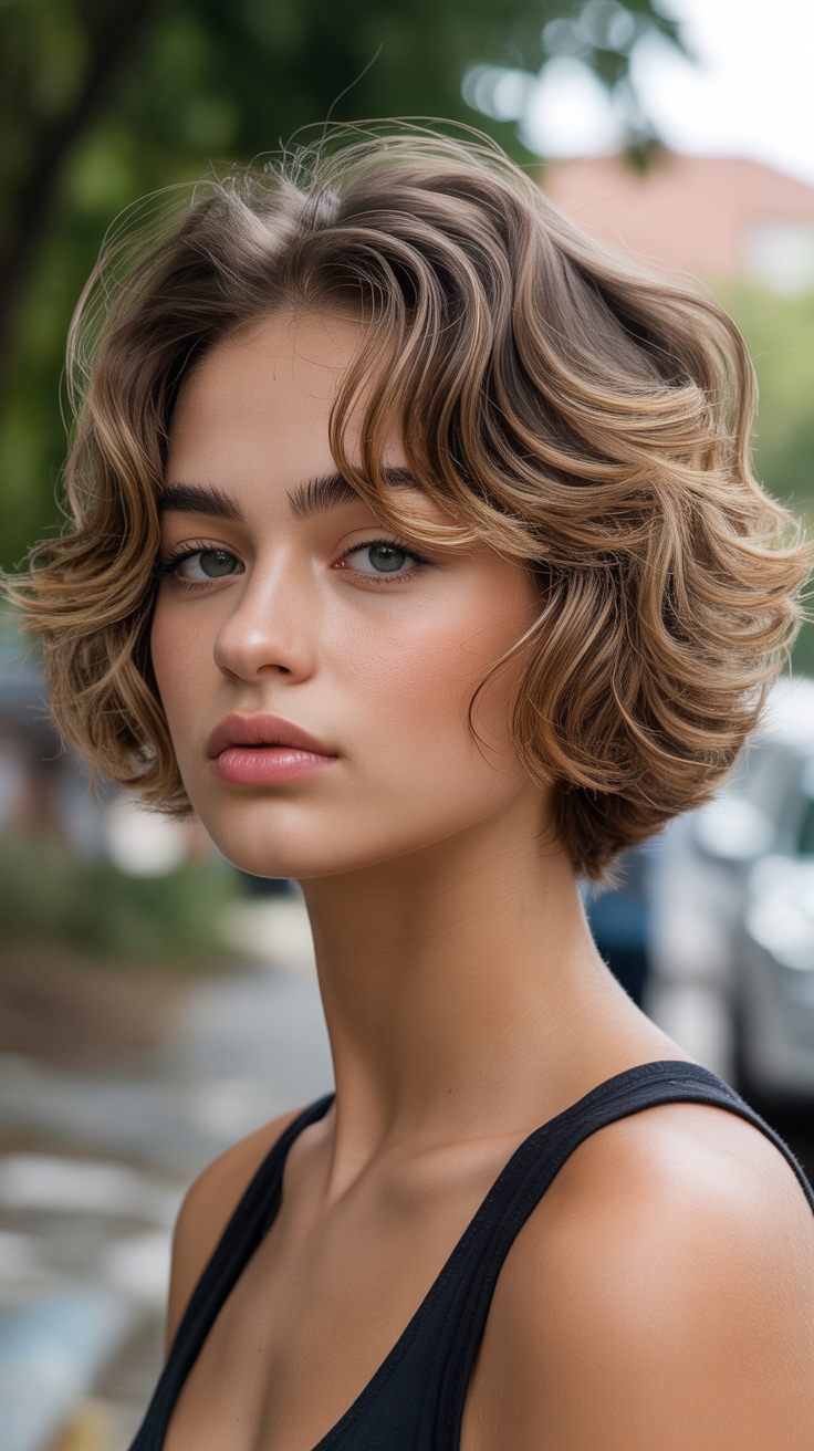 air dry layered textured waves