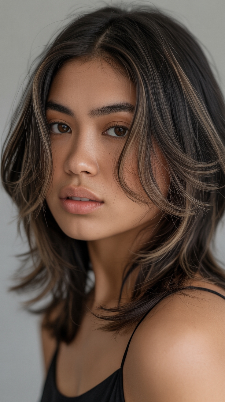 butterfly cut face framing volume