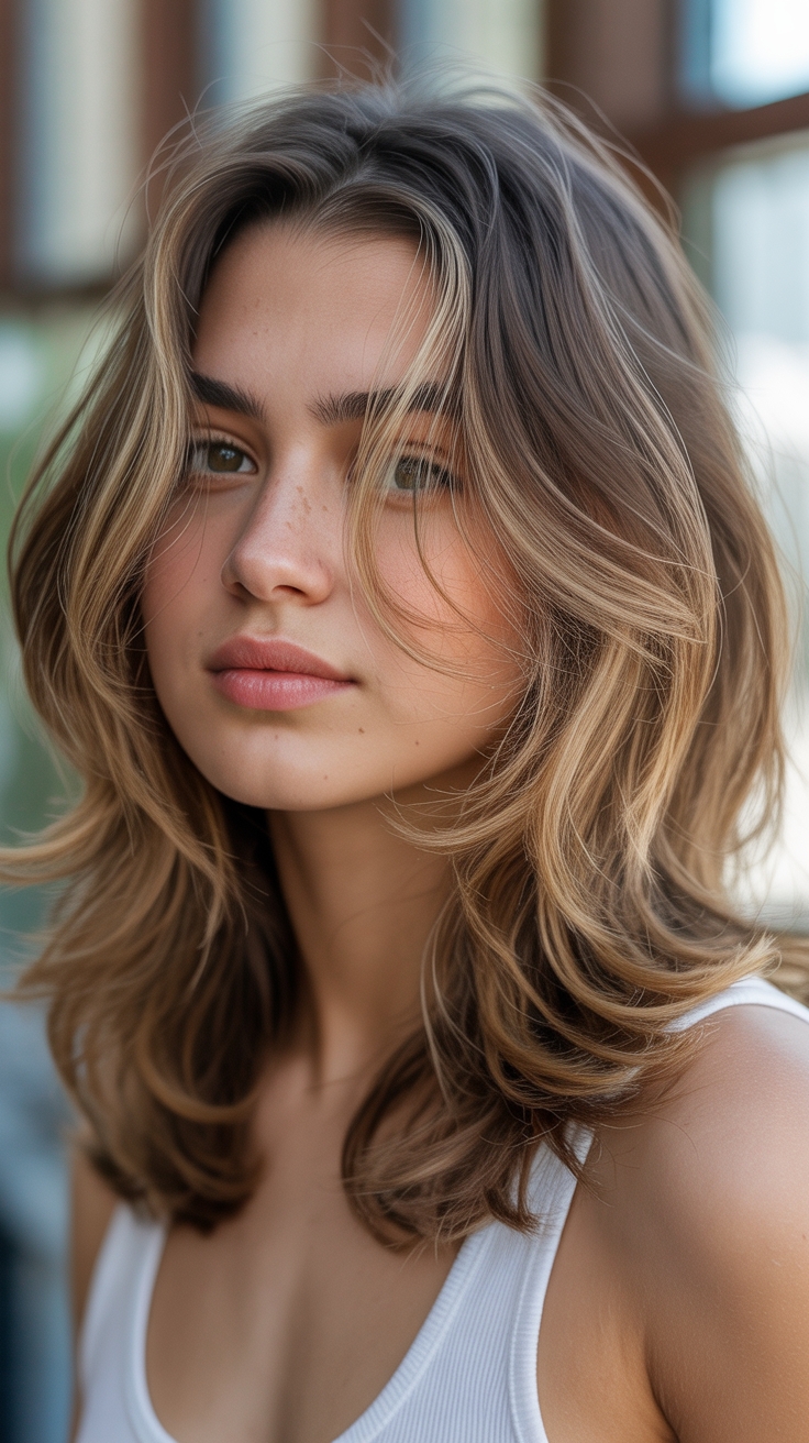 collarbone length layered cut