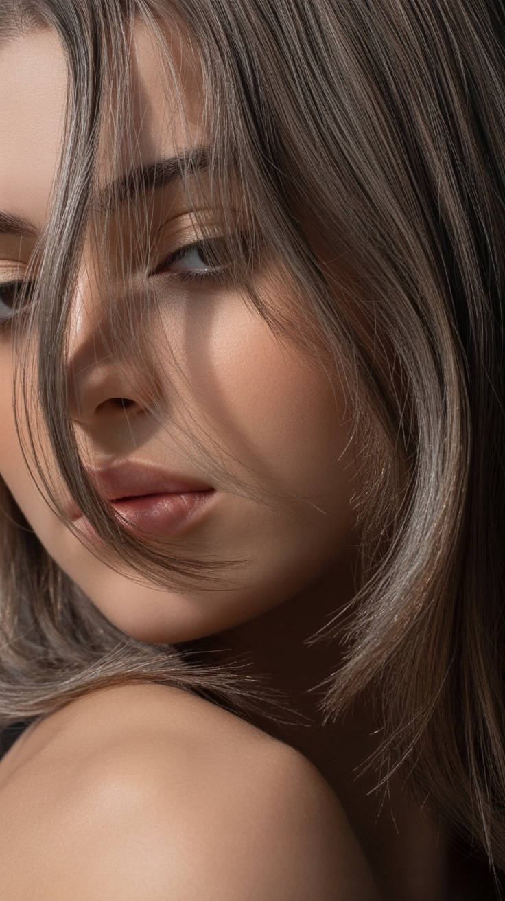 cool silvery ash brown