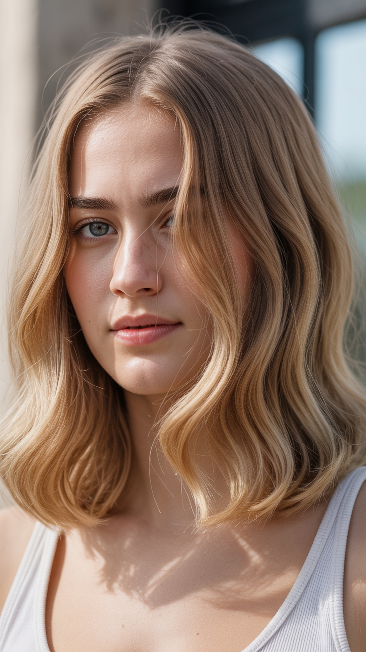 creamy beige low maintenance blonde