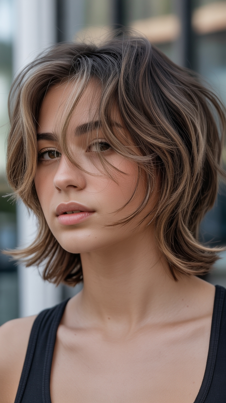 feathered razor textured airy volume