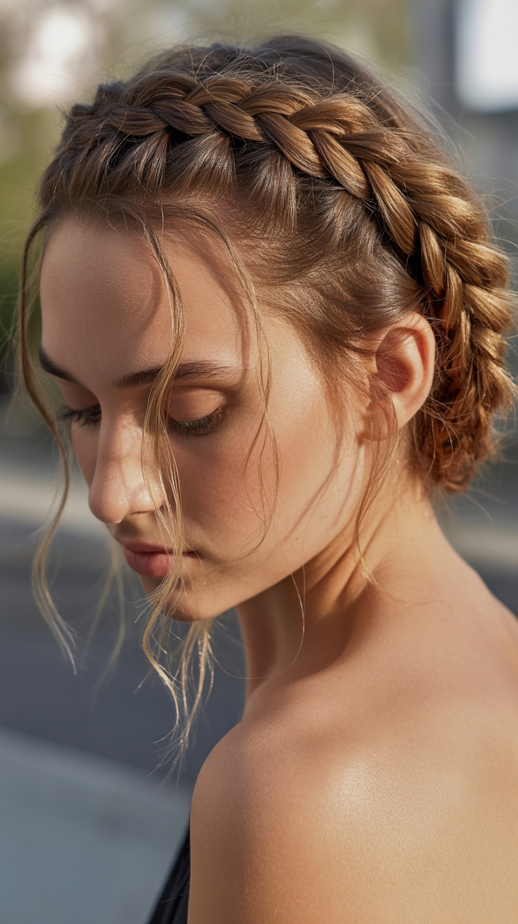 interlocked dutch crown braid