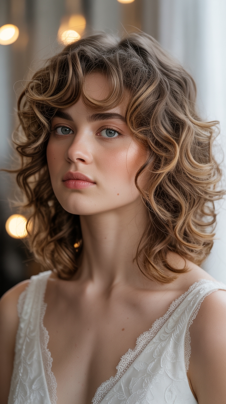 layered curls voluminous crown