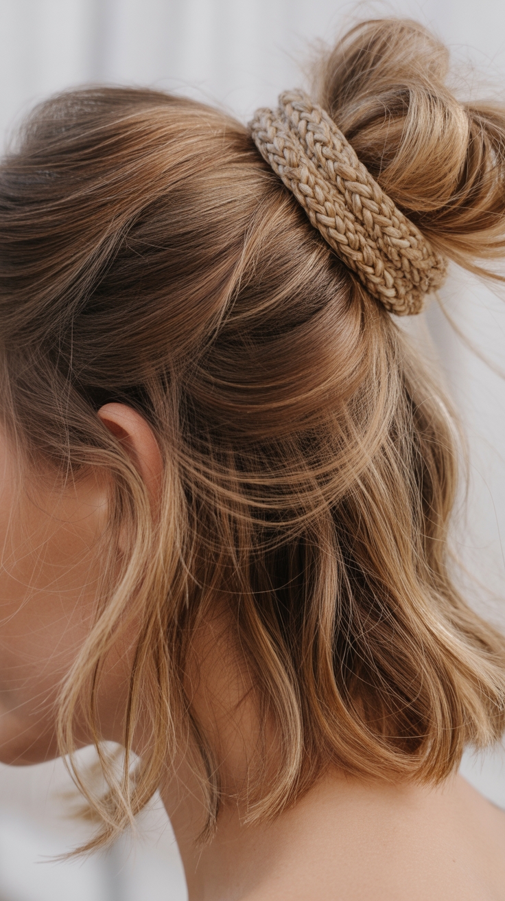 pinched braid wrapped bun