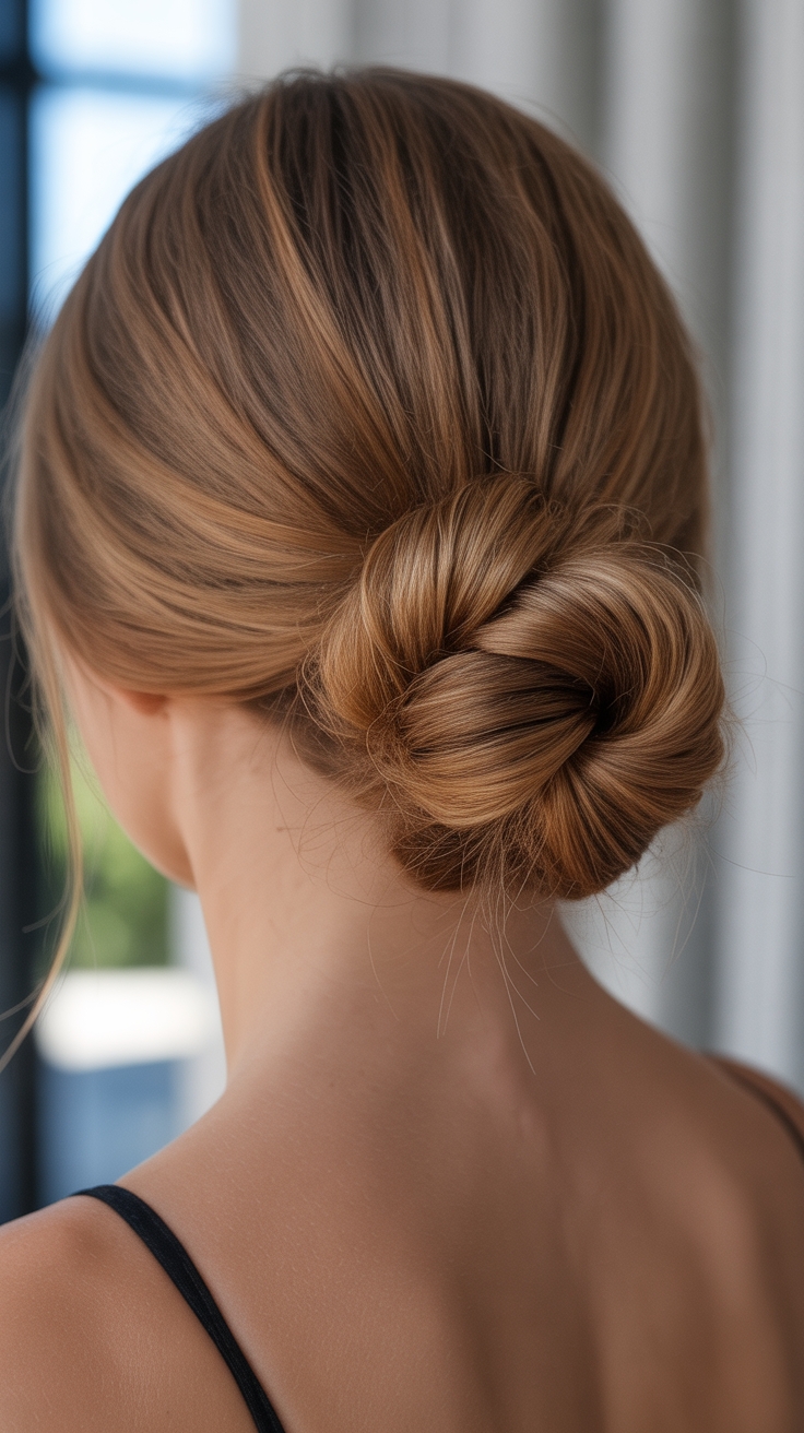 textured twisted rope bun