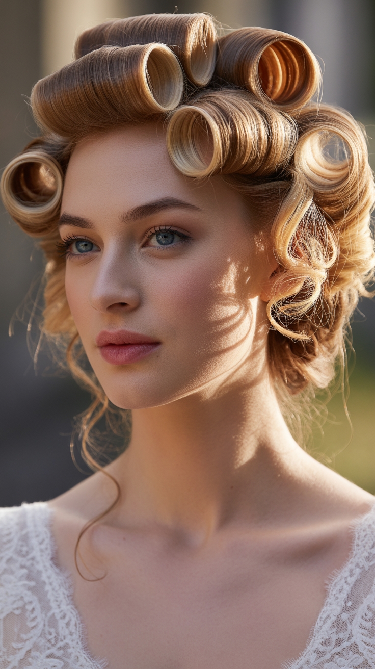 vintage hollywood pin curl