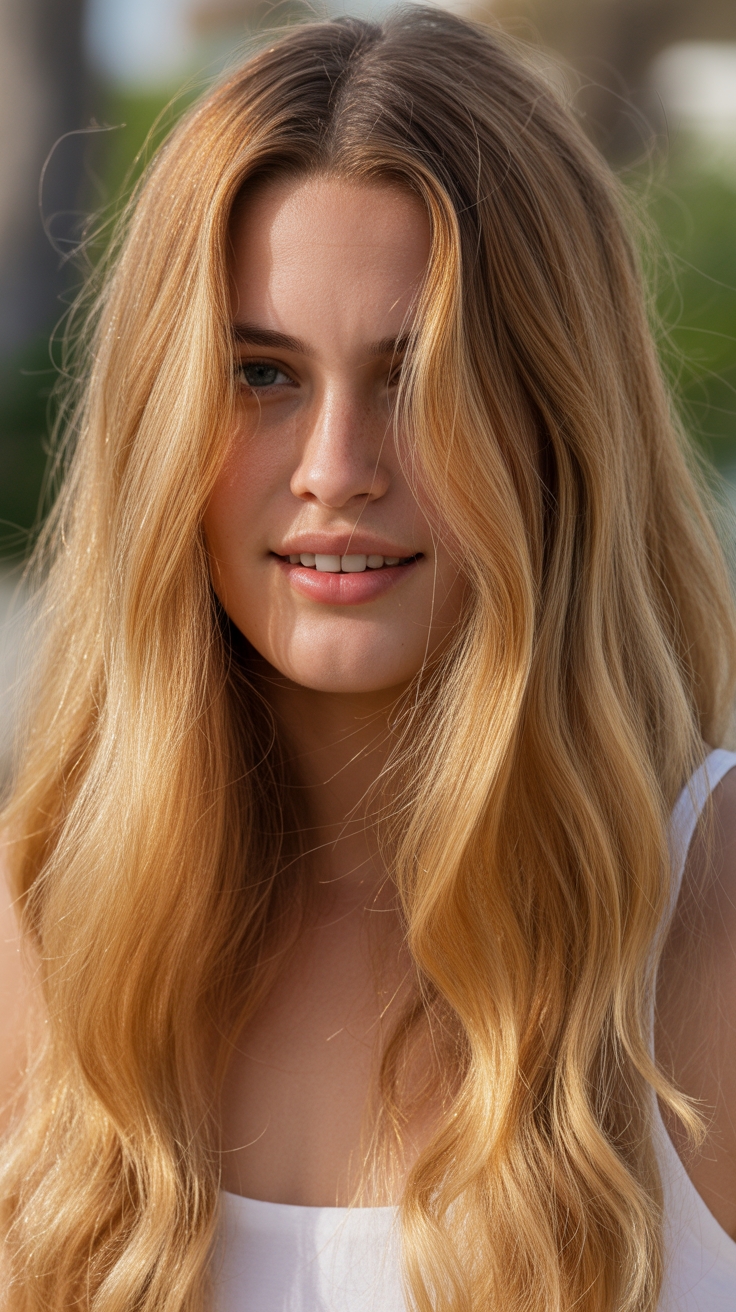 warm beachy low maintenance blonde